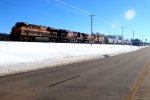 Northbound empty grain